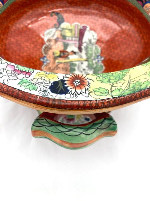 RED SCALE MASONS IRONSTONE FRUIT COMPORT - ADDITIONAL PHOTO 4