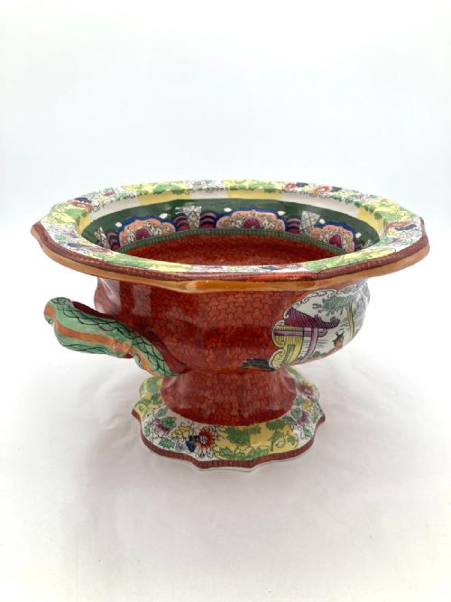 RED SCALE MASONS IRONSTONE FRUIT COMPORT - ADDITIONAL PHOTO 6