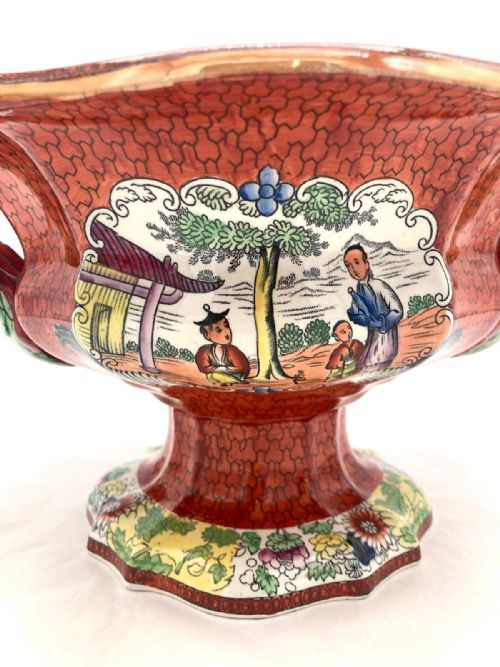 RED SCALE MASONS IRONSTONE FRUIT COMPORT - ADDITIONAL PHOTO 7