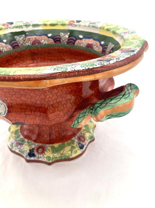 RED SCALE MASONS IRONSTONE FRUIT COMPORT - ADDITIONAL PHOTO 8