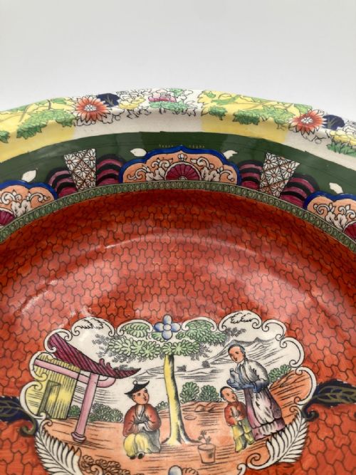 RED SCALE MASONS IRONSTONE FRUIT COMPORT - ADDITIONAL PHOTO 9