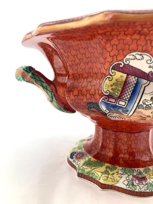 RED SCALE MASONS IRONSTONE FRUIT COMPORT - ADDITIONAL PHOTO 12