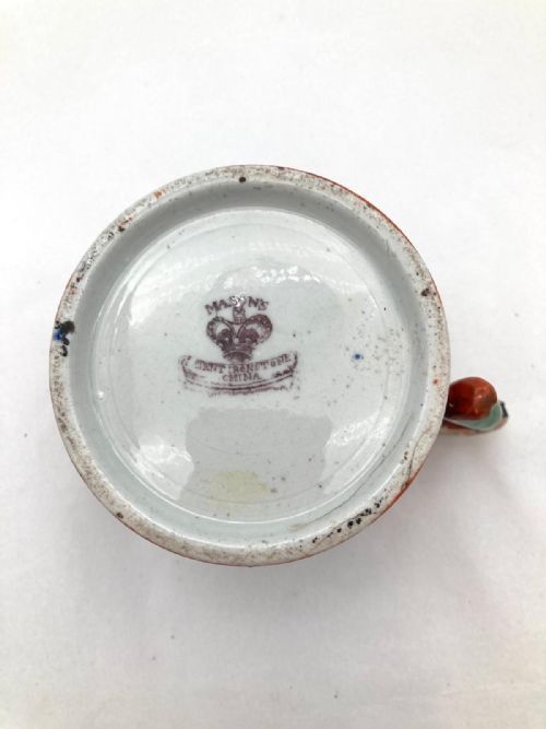 UNUSUAL RED SCALE MASONS IRONSTONE MUG 1870 - ADDITIONAL PHOTO 7