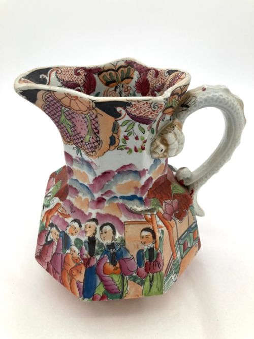 RARE SACRIFICIAL HYDRA SHAPED MASONS IRONSTONE JUG 1820 - ADDITIONAL PHOTO 4