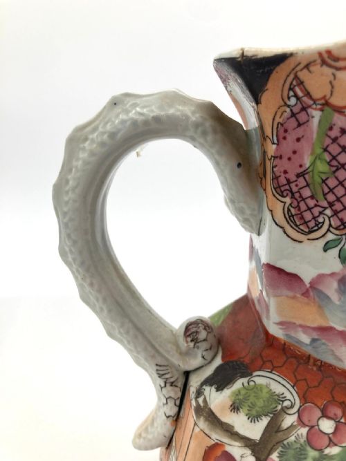 RARE SACRIFICIAL HYDRA SHAPED MASONS IRONSTONE JUG 1820 - ADDITIONAL PHOTO 8