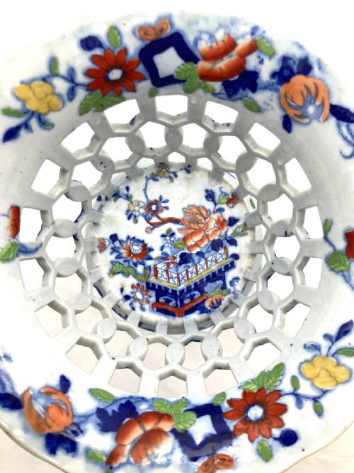 AN UNUSUAL MASONS IRONSTONE PEDESTAL COMPORT 18451850 - ADDITIONAL PHOTO 6