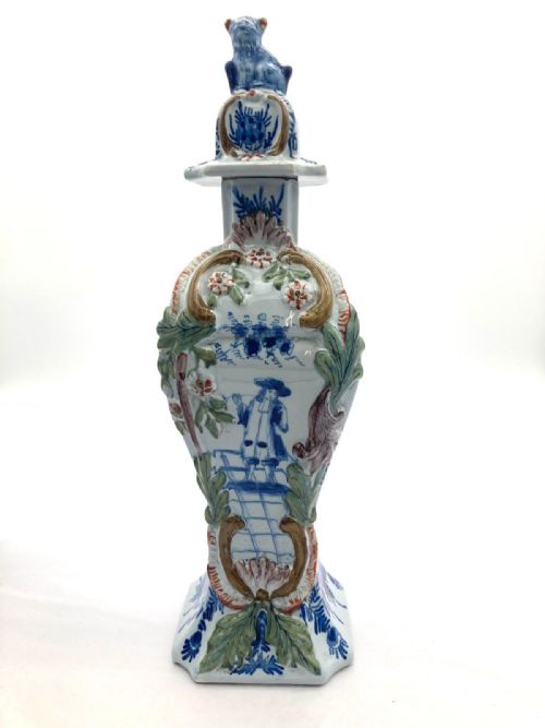 EARLY 19TH CENTURY SUPERB 5 VASE DELFT GARNITURE - ADDITIONAL PHOTO 5