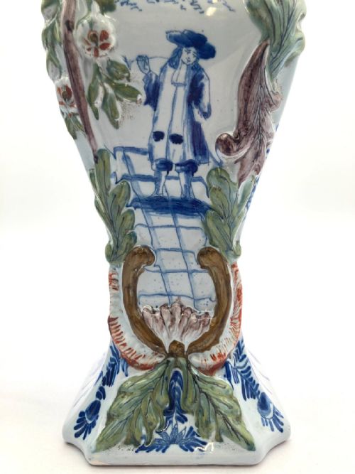 EARLY 19TH CENTURY SUPERB 5 VASE DELFT GARNITURE - ADDITIONAL PHOTO 7