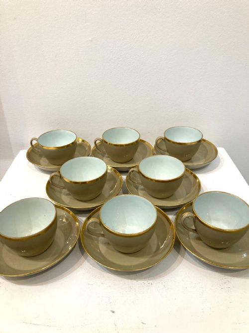 EIGHT 1820'S WEDGWOOD DRABWARE CUPS AND SAUCERS - ADDITIONAL PHOTO 1