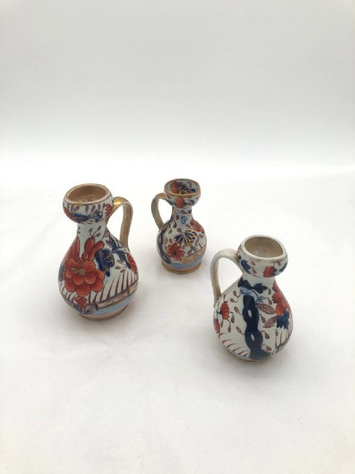 3 Wonderfully Ornate Mason's Ironestone Crocus Jugs