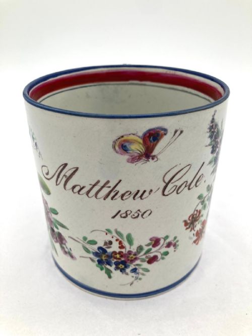 PEARLWARE HANDPAINTED FROG MUG WITH NAME AND DATE 1830 - ADDITIONAL PHOTO 1