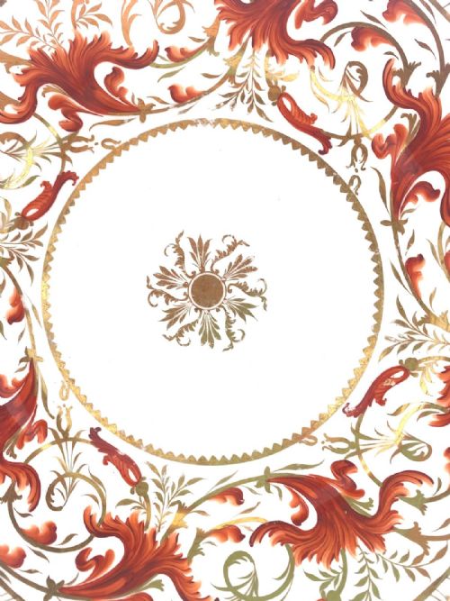 A STUNNING SET OF TWELVE ENGLISH PORCELAIN DINNER PLATES CIRCA 1825 - ADDITIONAL PHOTO 2