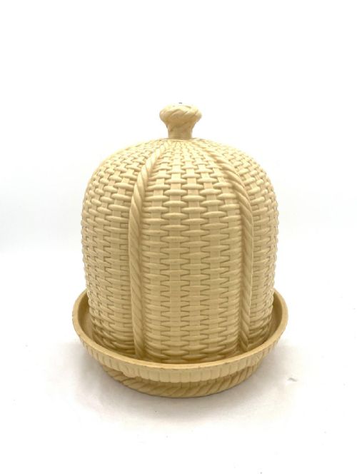 BASKET WEAVE DRABWARE CHEESEDOME CIRCA 1845