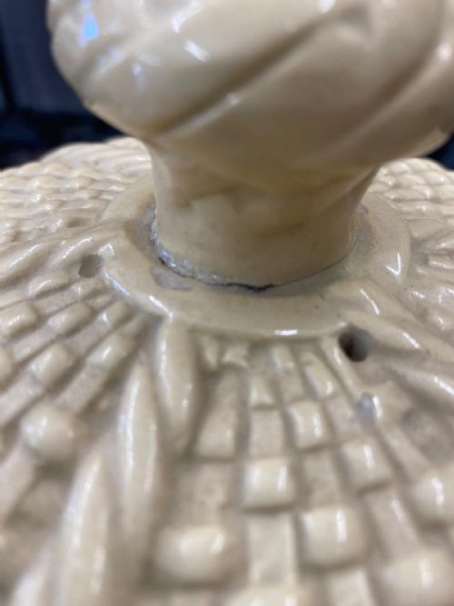 BASKET WEAVE DRABWARE CHEESEDOME CIRCA 1845 - ADDITIONAL PHOTO 8