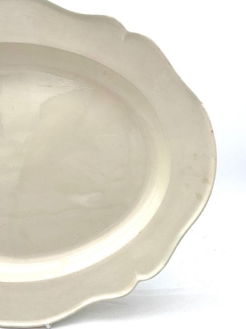 A LARGE SILVER SHAPED CREAMWARE CHARGER CIRCA 1770 - ADDITIONAL PHOTO 2