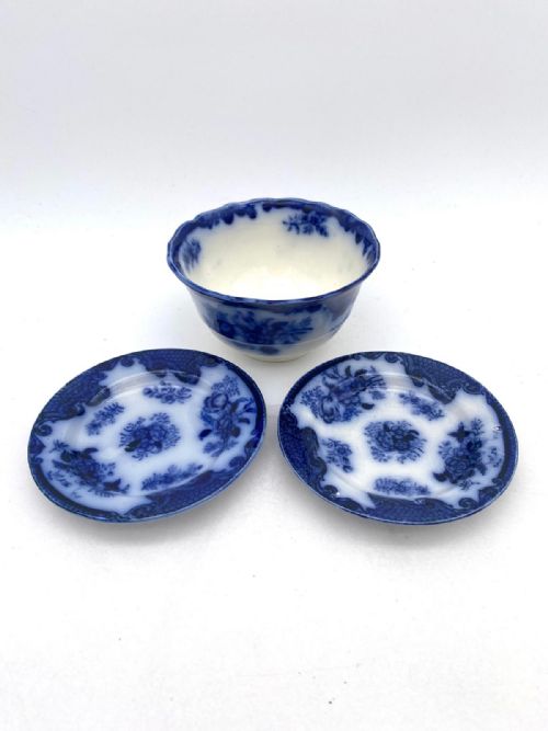 FLOW BLUE CHILD'S TEA SERVICE COPELAND 185060 - ADDITIONAL PHOTO 9