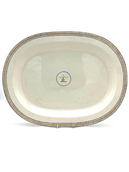 THREE WEDGWOOD CREAMWARE ARMORIAL PLATTERS 178090 - ADDITIONAL PHOTO 1