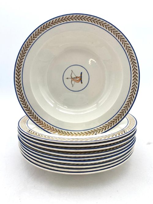 WEDGWOOD ARMORIAL CREAMWARE PUDDING BOWLS CIRCA 1790
