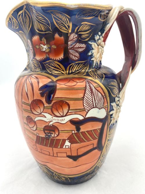 A RARE AND MAJESTIC MASON'S IRONSTONE SCHOOLHOUSE PATTERN JUG CIRCA 1820 - ADDITIONAL PHOTO 7