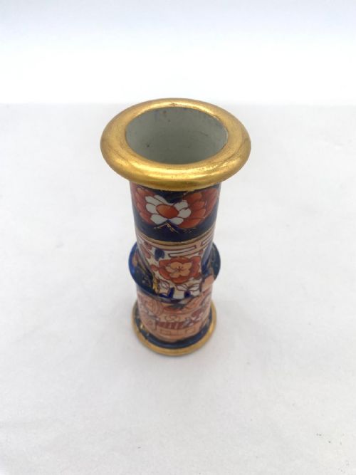 A SMALL AND UNUSUAL SCHOOL HOUSE PATTERN SPILL VASE 1820 - ADDITIONAL PHOTO 2