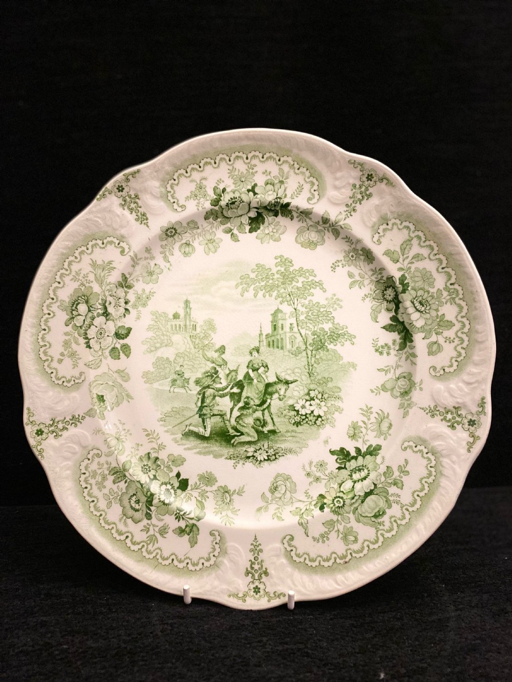 Brameld Transfer Printed Don Quixote Soup Plates (Set of 14) 1820s View II