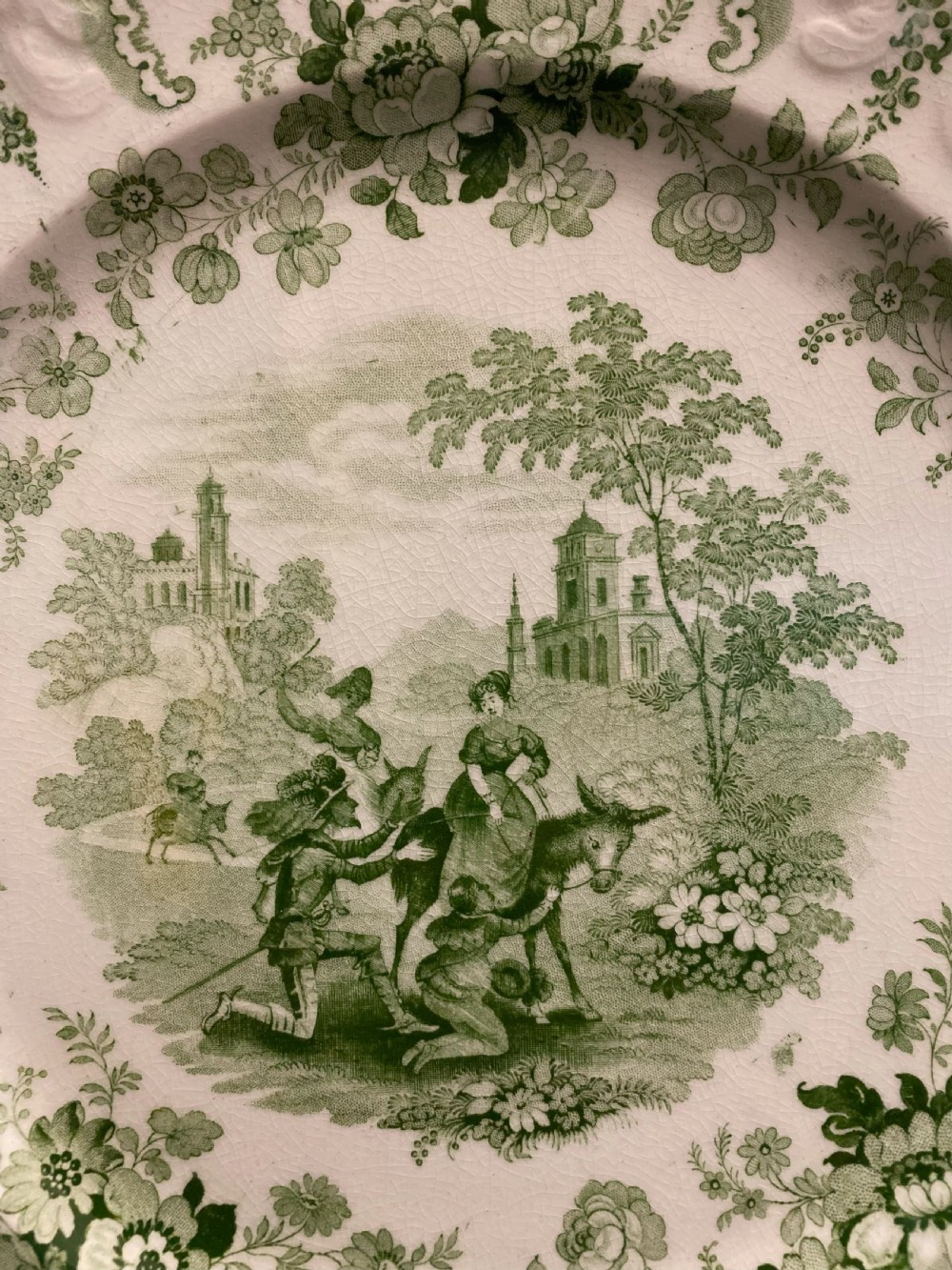 Brameld Transfer Printed Don Quixote Soup Plates (Set of 14) 1820s View III