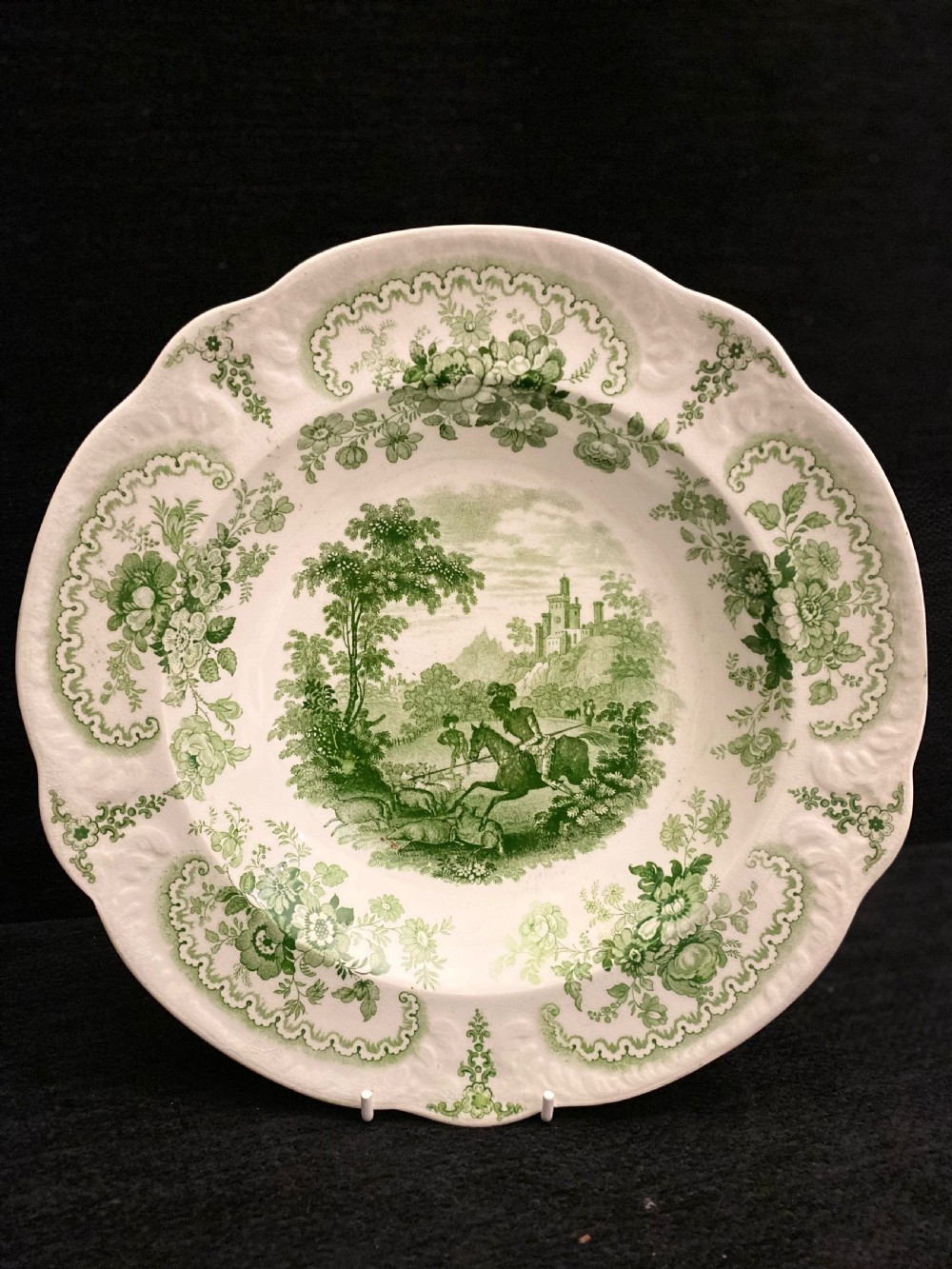 Brameld Transfer Printed Don Quixote Soup Bowls (Set of 10) 1820s View II