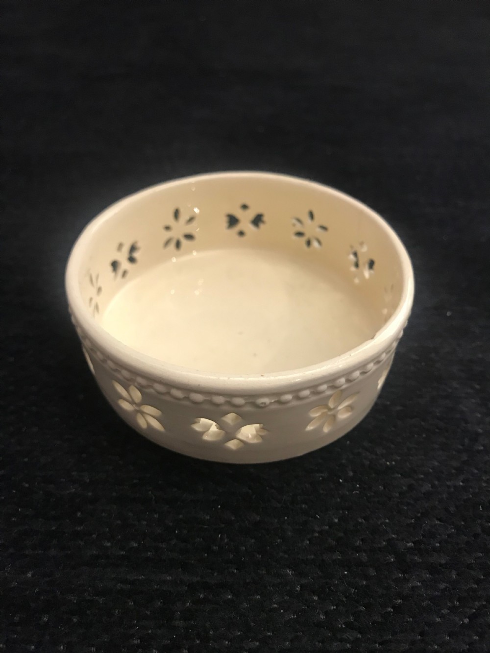 Set of 12 Pierced Creamware Glass Coasters 1780 View III