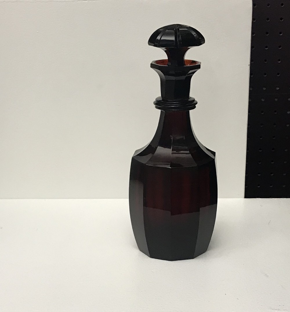 Bohemian Ruby Glass Decanter 1860-1870 View II