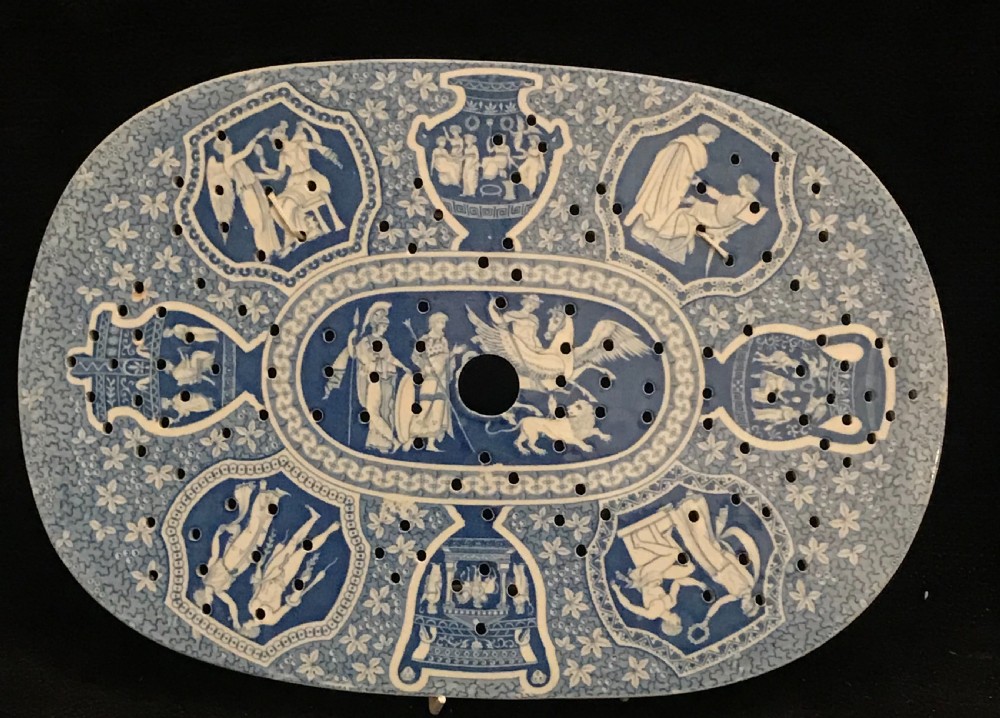 Superb Spode Drainer in Greek Pattern 1815-1820 View II