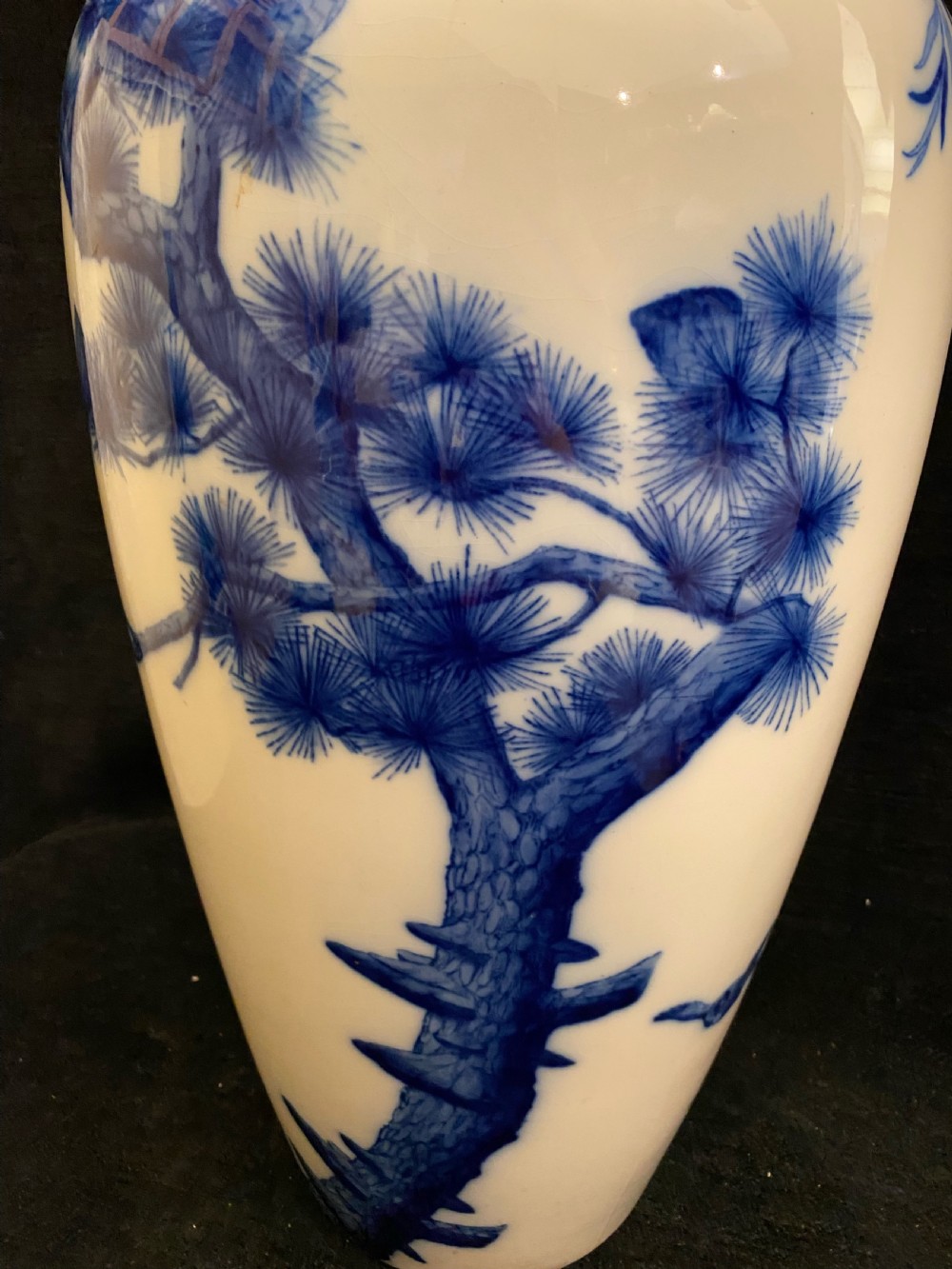 Unusual Minton Flow Blue Umbrella Stand 1870 View II