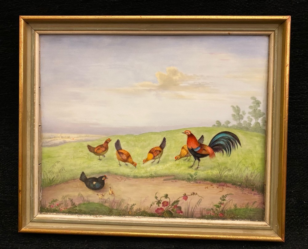 Framed English Porcelain Plaque 1830-1840