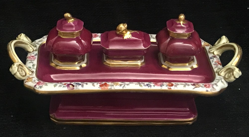 Masons Ironstone Inkwell 1830-1840 View II