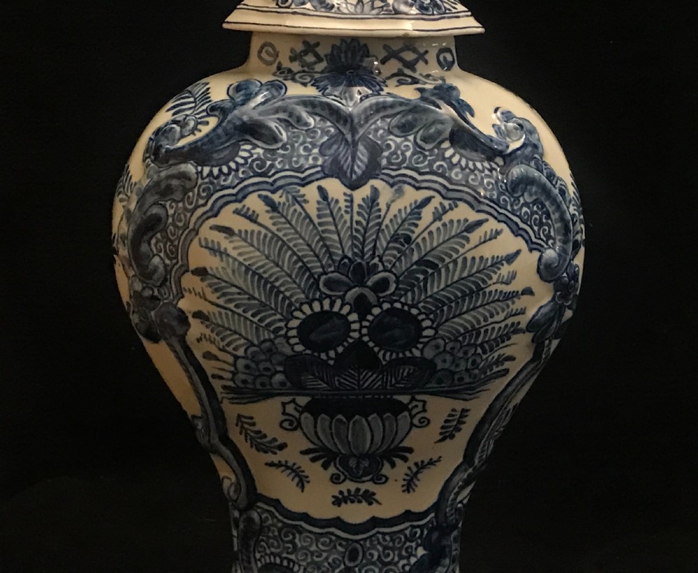 Large Pair of Delft Vases 1850-1860 View III