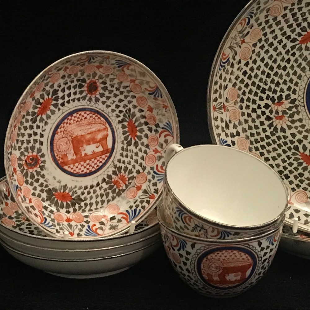 Minton Tea Set in Mad Cow Pattern 1815-1820 View III