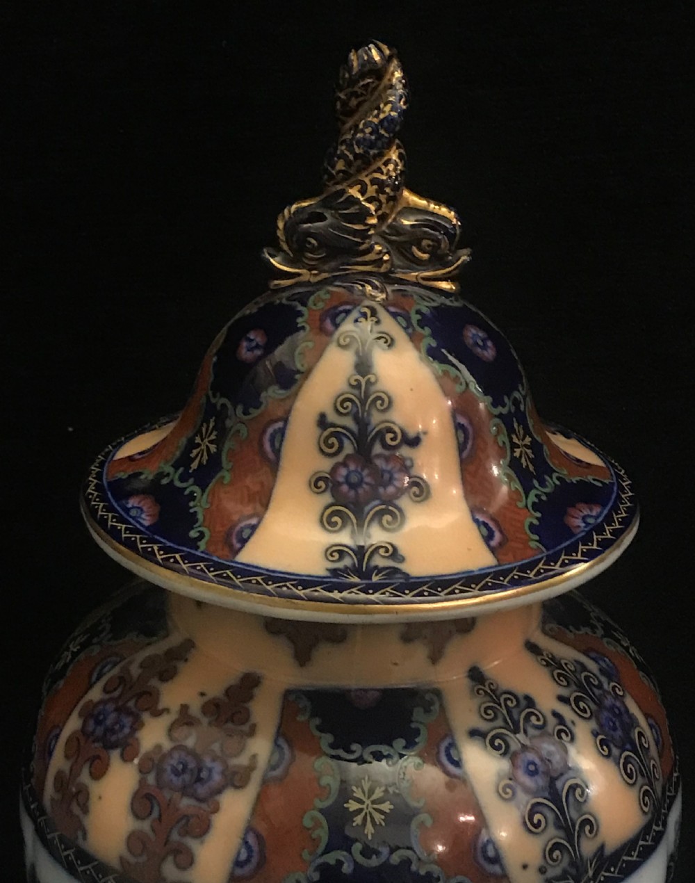 Exquisite Pair of Ironstone Chinoiserie Vases 1845 View V