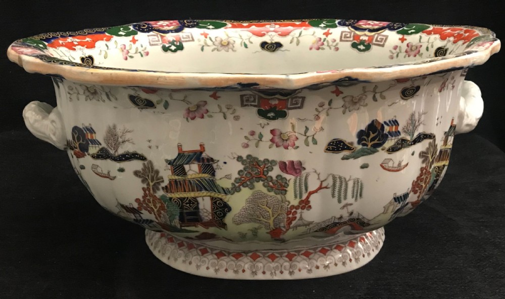 Masons Ironstone Foot Bath in Willow Pattern 1845 View II