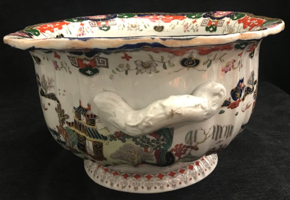 Masons Ironstone Foot Bath in Willow Pattern 1845 View IV