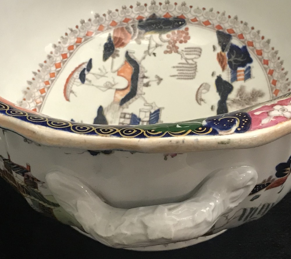 Masons Ironstone Foot Bath in Willow Pattern 1845 View V