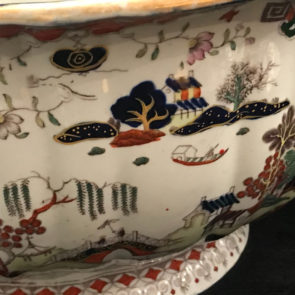 Masons Ironstone Foot Bath in Willow Pattern 1845 View VI
