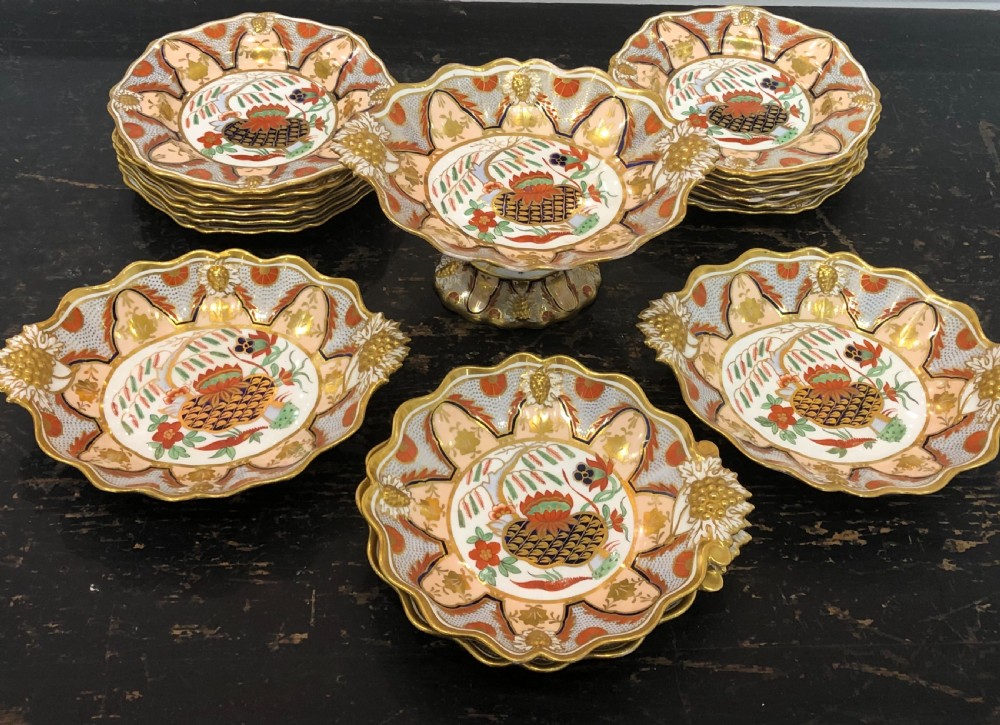 Porcelain Dessert Service in Waterlily Pattern 1810