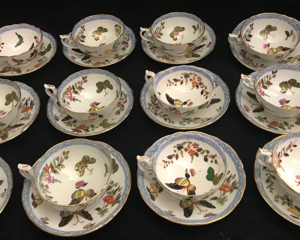 Minton Cups and Saucers in Butterfly Pattern (Second Set of 12) View II