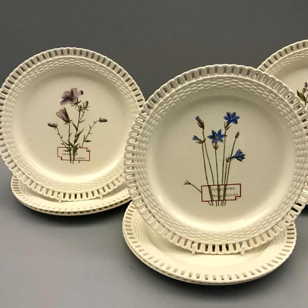 Minton Creamware Botanical Dessert Service (1860-1870) View III