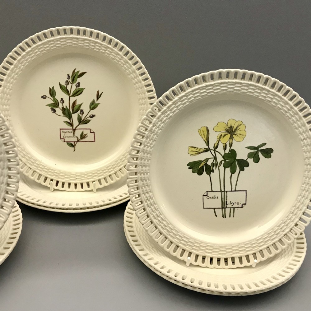 Minton Creamware Botanical Dessert Service (1860-1870) View IV