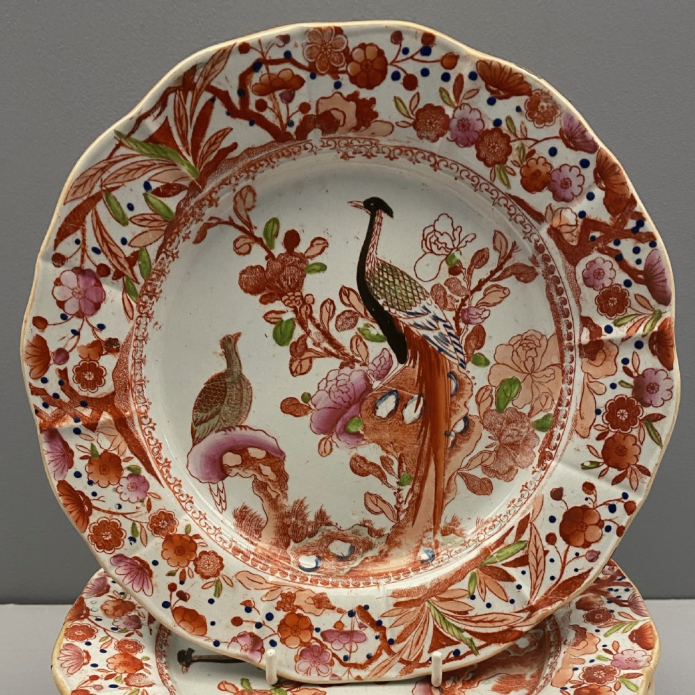 Masons Ironstone Dessert Service in Long-Tail Bird Pattern 1813-1820 View III