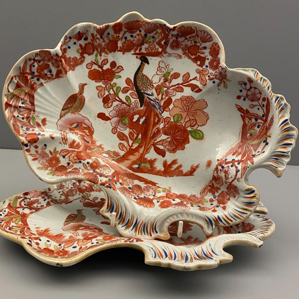 Masons Ironstone Dessert Service in Long-Tail Bird Pattern 1813-1820 View V