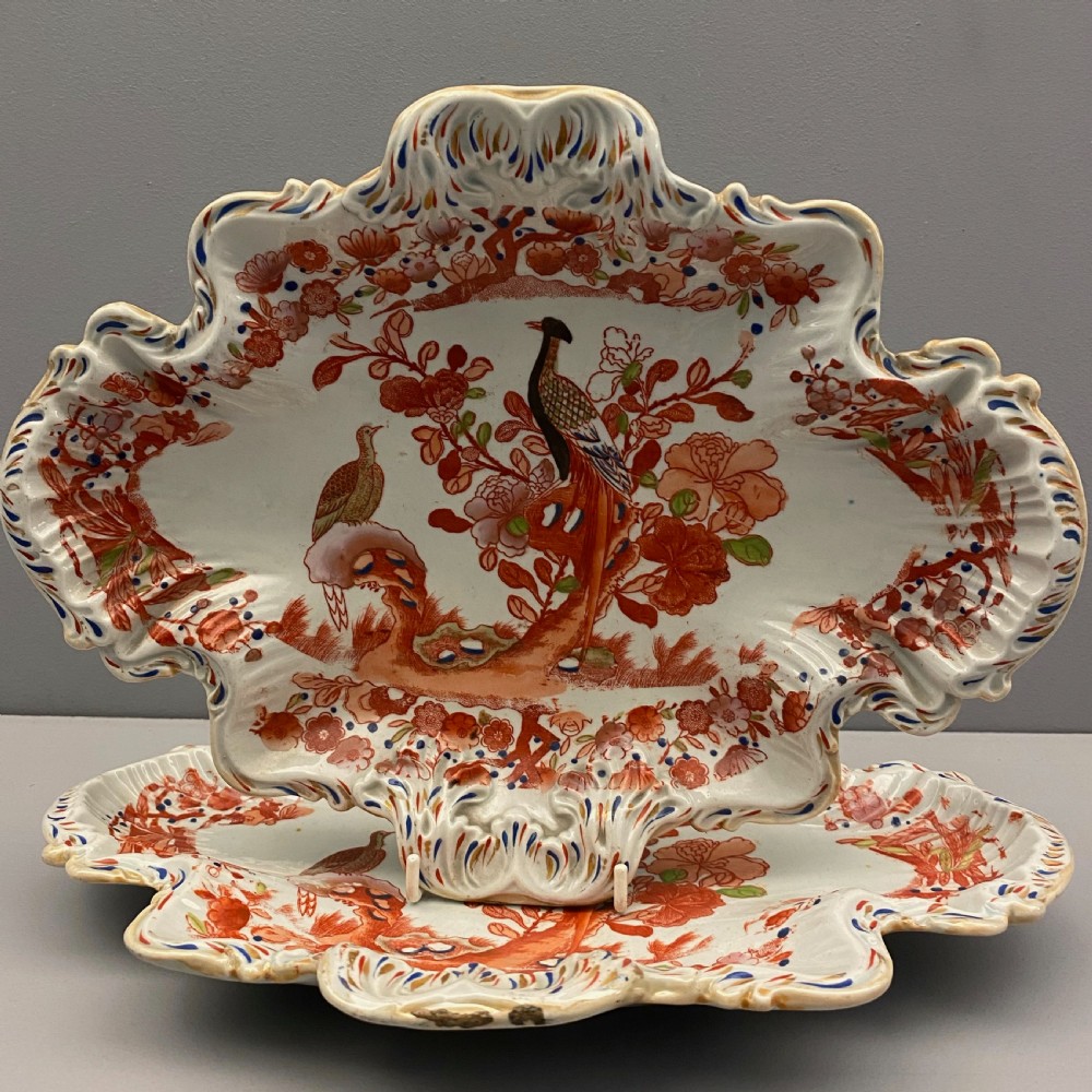 Masons Ironstone Dessert Service in Long-Tail Bird Pattern 1813-1820 View VI
