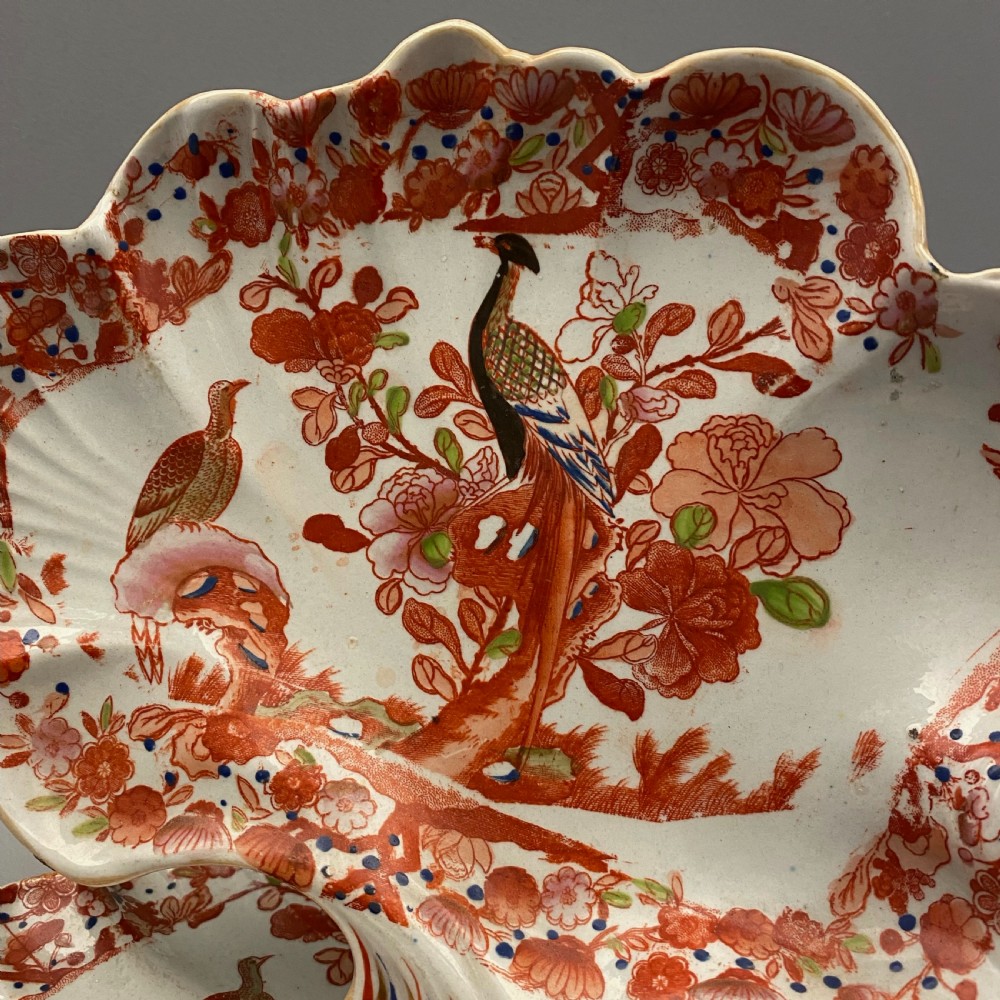 Masons Ironstone Dessert Service in Long-Tail Bird Pattern 1813-1820 View VII