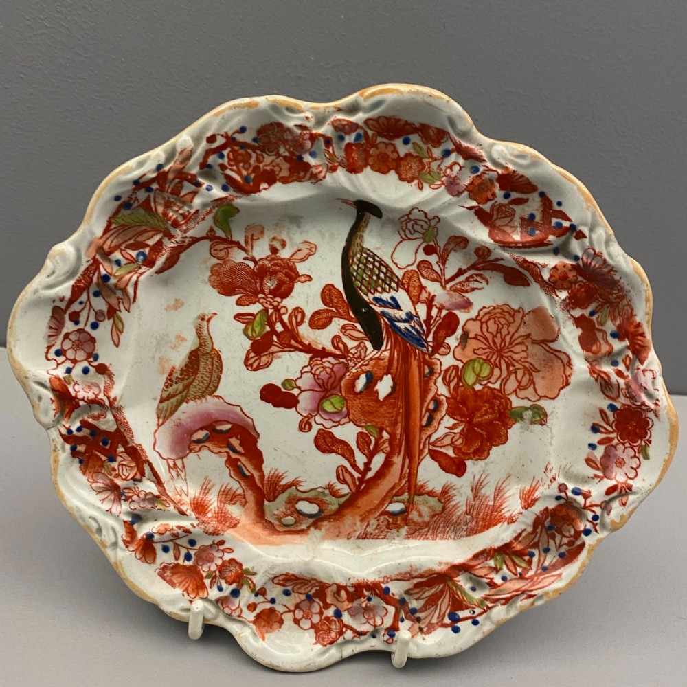 Masons Ironstone Dessert Service in Long-Tail Bird Pattern 1813-1820 View XIV