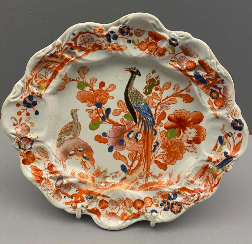 Masons Ironstone Dessert Service in Long-Tail Bird Pattern 1813-1820 View XV
